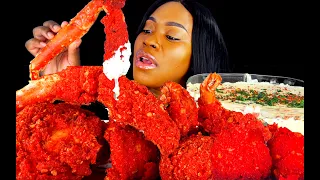 KING CRAB SEAFOOD BOIL MUKBANG | HOT CHEETOS |CHEESY ALFREDO SAUCE|LOBSTER | ASMR EATING | ASMR FOOD