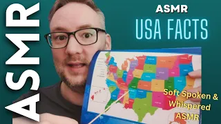 ASMR Facts about the USA (State Capitals, Flags, Population, Size)