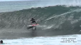 6 year old Baby Steve Roberson Big Wave Surfing