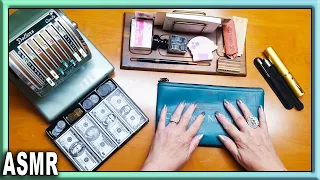 ASMR Bank Roleplay Part 1💵 / Counting Cash / Vintage Check Printer / No Talking