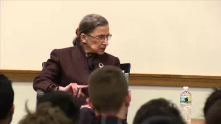 A conversation with Ruth Bader Ginsburg at HLS