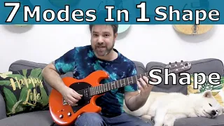 Play All 7 Modes with Only ONE Scale Shape | Guitar Soloing Hack