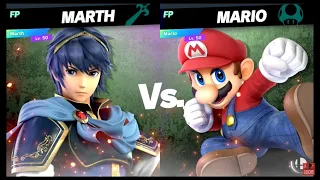 Super Smash Bros Ultimate Amiibo Fights – Marth vs the World #1 Marth vs Mario