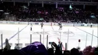 Kovalchuk and Morozov dance at 2013 KHL All-Star Game Chelyabinsk