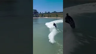 HUGE flight by Italo Ferreira on a #perfectswell  #wavepool in Brazil