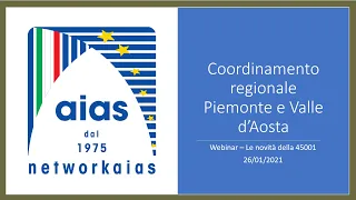 Webinar: Dalla OHSAS 18001 alla UNI ISO 45001 - consultazione e partecipazione dei lavoratori