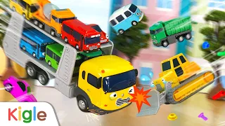 Tayo Bus Kecil | Kompilasi Truk Penyelamat | Buldoser Truk Pengangkut Mobil | Kigle TV Indonesia