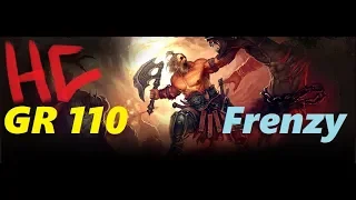 Diablo III ROS barbarian Frenzy HOTNS s20 GR 110 HARDCORE