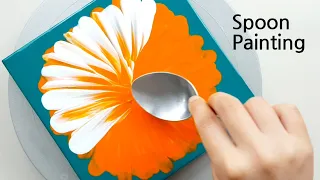 (583) Divided background for painting flowers with a spoon | Acrylic for beginner | Designer Gemma77