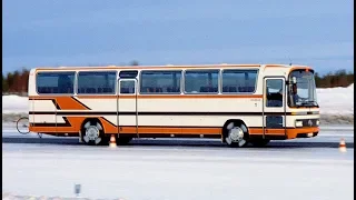 Testing the anti-lock braking system on Mercedes trucks and buses, late 1970s