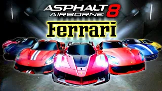 Asphalt 8: All Ferrari Cars Showcase in Multiplayer ! (Every Car in-game)