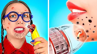 BEAUTY GADGET Removed my BLACKHEADS! CRAZY Beauty HACKS made NERD POPULAR by La La Life Emoji