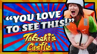 Romesh Ranganathan and Tom Davis Explain A Footballer's Crab Walk | Takeshi’s Castle