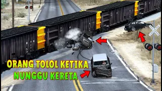 Nunggu Ratusan gerbong lewat! Warga tabrakan gerbong biar Anjlog - PART 1