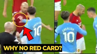 Why Grealish didn't got RED CARD after pushed Sofyan Amrabat? Manchester United News