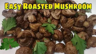 EASY ROASTED MUSHROOM WITH GARLIC AND ONION POWER/ BUDGET ROASTED MUSHROOM RECIPE USING AIR FRYER