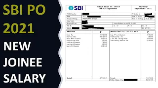 SBI PO 2021 NEW JOINEE SALARY SLIP (SEP, 2021) || IN-HAND SALARY