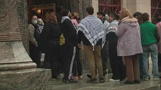 Palestinians protest during Columbus City Council meeting