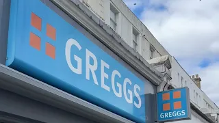 Part 1- American tries Greggs in the UK for the first time!  #uk #american #foodie #food #foodreview