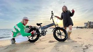 Our First Time Riding ELECTRIC Bike!