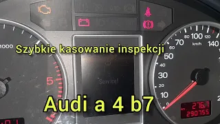 Szybki reset serwis audi a4b7