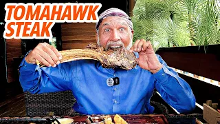 Tribal People Try Tomahawk Steak For The First Time!