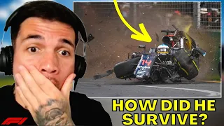 NON MOTORSPORT FAN Reacts To Formula 1 FOR THE FIRST TIME EVER!! | BIGGEST F1 CRASHES