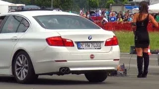 BMW 530i / 530d F10 vs Audi RS4 1/4 Mile Drag Race Viertelmeile Rennen Sound Acceleration