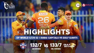 ILT20 S2 | English - HIGHLIGHTS | Gulf Giants V/S Dubai Capitals - T20 Cricket | 27th Jan