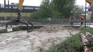 Record rainfall drenches western Austria as firefighters tackle torrential flooding
