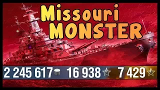 Missouri  268K DMG and 7 Kills || World of Warships