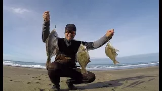 How to catch big redtail surf perch - Oregon surf fishing