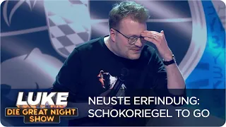 Neuste Erfindung: Schokoriegel to Go  | Maxi Gstettenbauer für Bayern | LUKE! Die Greatnightshow