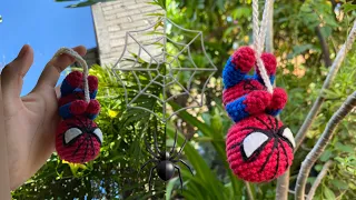 Colgante para autos hombre araña 🕷️ tejido a crochet