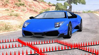 Massive Spike Strip Pileup Crashes #58 – BeamNG Drive | CrashBoomPunk