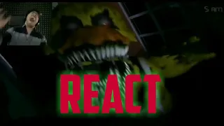 Youtubers react to their first Jumpscare Fnaf 4