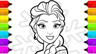 Frozen Elsa Drawing and Coloring for Kids