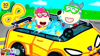 Wolfoo Hace Una Piscina en El Coche De Juguete Con Lucy 😅 - Divertidos Cuentos Para Niños 👶