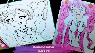 HOW TO DRAW SAKURA MIKU HATSUNE EASY / ANIME DRAWING /#ANIME