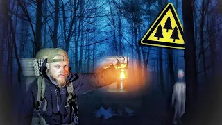 PLÖTZLICH TAUCHT JEMAND AUF! ICH ÜBERNACHTE IM SLENDERMAN HORRORWALD! (Alleine)🌲🔦