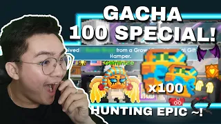 GACHA 100 SPECIAL HAMPERS!! | HUNTING EPIC GESS~! | Growtopia Grow4Good Profit Gacha