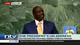 President William Ruto's first speech at UN General Assembly