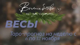 ВЕСЫ. Неделя с 6 по 12 ноября 2023 года.