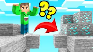Playing MINECRAFT Without JUMPING! (We Found DIAMOND)