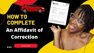 How to Complete an Affidavit of Correction #notarylife