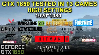 GTX 1650 4GB Test in 13 Games at 1080p High settings (Ryzen 5 3600)