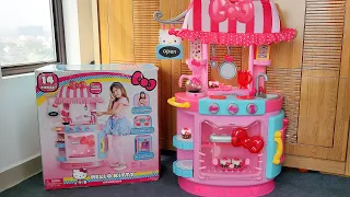 9 Minutes Satisfying with Unboxing Deluxe Hello Kitty Kitchen and Cafe 2in1 | ASMR