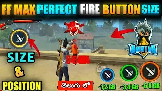 Secret Fire Button Size 100 % Working After || Best Fire Button Size || After Free Fire Trick Telugu