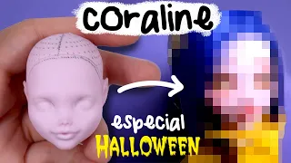 FAZENDO A BONECA CORALINE -  CUSTOMIZANDO MONSTER HIGH