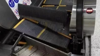 Footage: Narrow escape for commuters as as escalator malfunctions